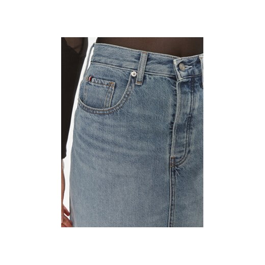 Tommy Hilfiger Spódnica jeansowa WW0WW42882 Niebieski Straight Fit Tommy Hilfiger 34 MODIVO