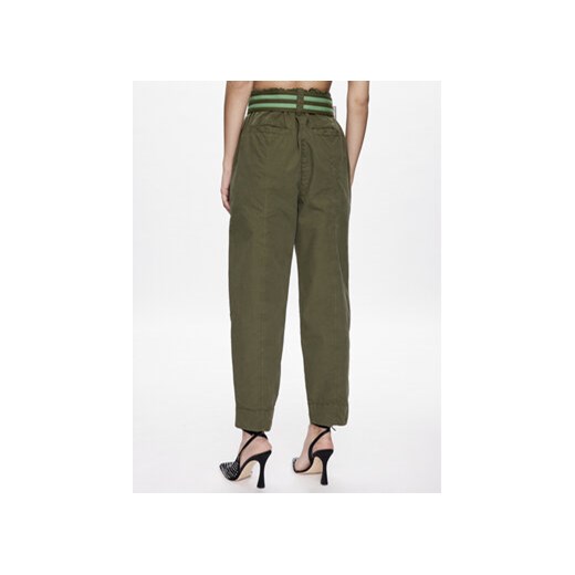 Pinko Spodnie materiałowe Rigore 100685 A0I4 Zielony Relaxed Fit Pinko 44 MODIVO