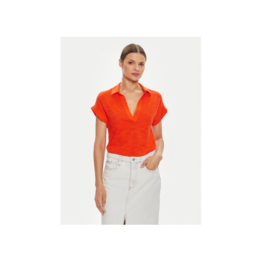 United Colors Of Benetton Polo 30Z1D4015 Czerwony Relaxed Fit ze sklepu MODIVO w kategorii Bluzki damskie - zdjęcie 177049775