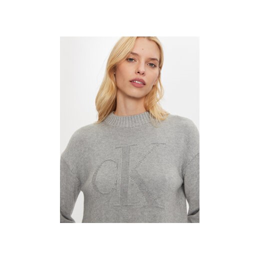 Calvin Klein Jeans Sweter Intrasia J20J224224 Szary Regular Fit XXS MODIVO