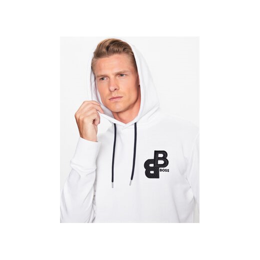 Boss Bluza 50499925 Biały Regular Fit L MODIVO