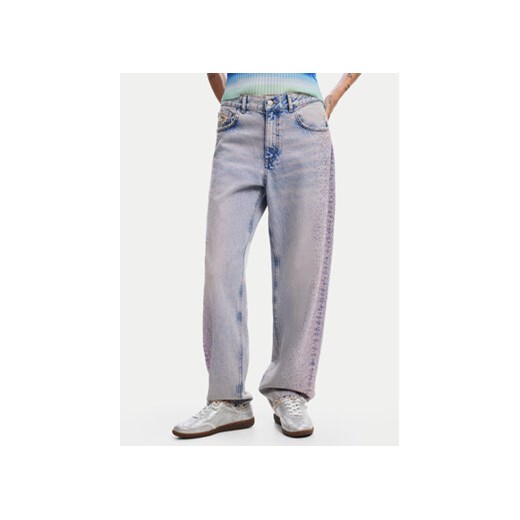 Desigual Jeansy Cara 24WWDD92 Niebieski Straight Fit ze sklepu MODIVO w kategorii Jeansy damskie - zdjęcie 177057768