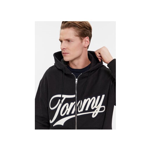 Tommy Jeans Bluza Letterman DM0DM18415 Czarny Relaxed Fit Tommy Jeans L MODIVO