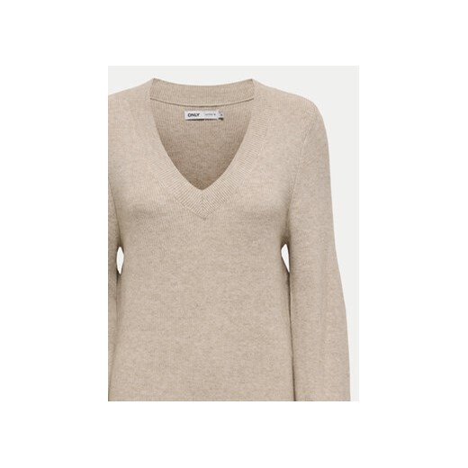 ONLY Sukienka dzianinowa Katia 15312844 Beżowy Regular Fit S MODIVO