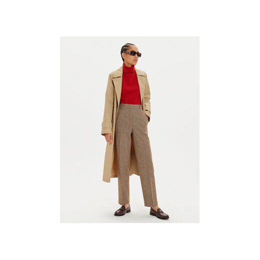 Tommy Hilfiger Spodnie materiałowe Herringbone WW0WW42959 Brązowy Straight Fit Tommy Hilfiger 40 MODIVO