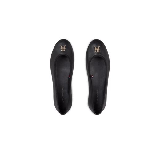 Tommy Hilfiger Baleriny Th Leather Ballerina FW0FW07712 Czarny Tommy Hilfiger 36 MODIVO