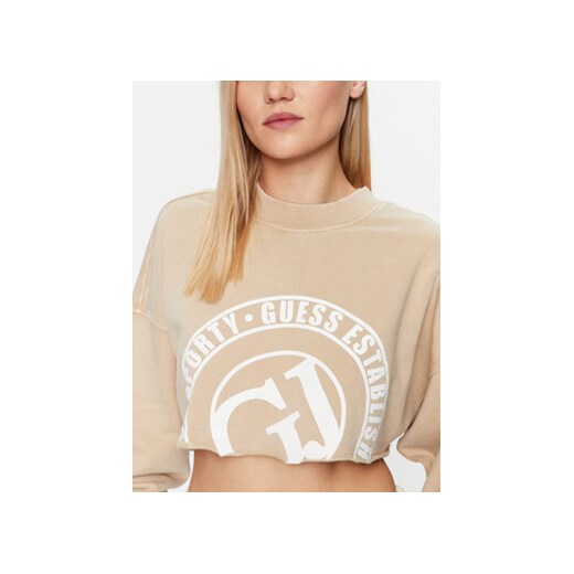Guess Bluza V3YQ13 K68I0 Beżowy Regular Fit Guess XL MODIVO