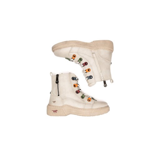 Mustang Botki 1436-601 Biały Mustang 40 MODIVO