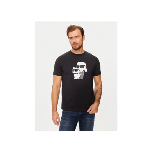 KARL LAGERFELD T-Shirt 755061 544241 Czarny Regular Fit ze sklepu MODIVO w kategorii T-shirty męskie - zdjęcie 177087959