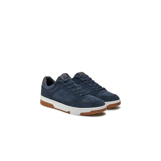 Tommy Hilfiger Sneakersy Th Basket Best Nubuck Mix FM0FM05119 Granatowy Tommy Hilfiger 44 MODIVO