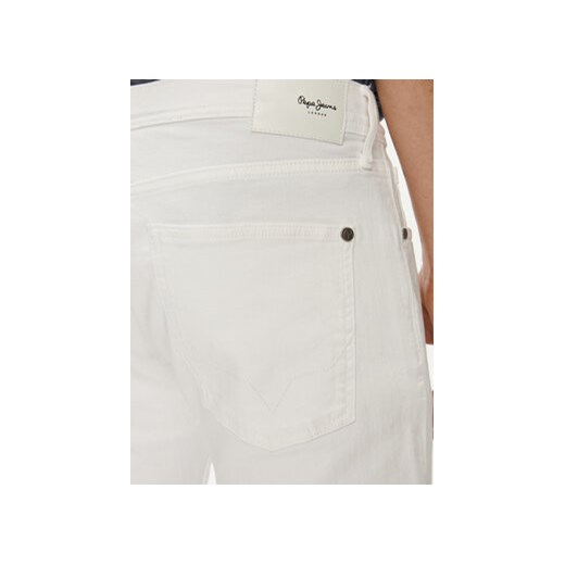 Pepe Jeans Jeansy PM207390 Biały Tapered Fit Pepe Jeans 33_32 MODIVO