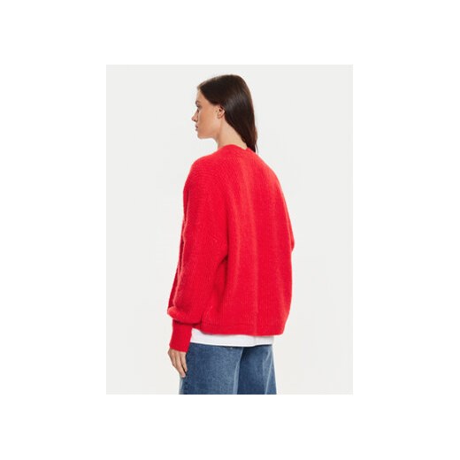 American Vintage Kardigan EAST19AH24 Czerwony Loose Fit American Vintage M_L MODIVO