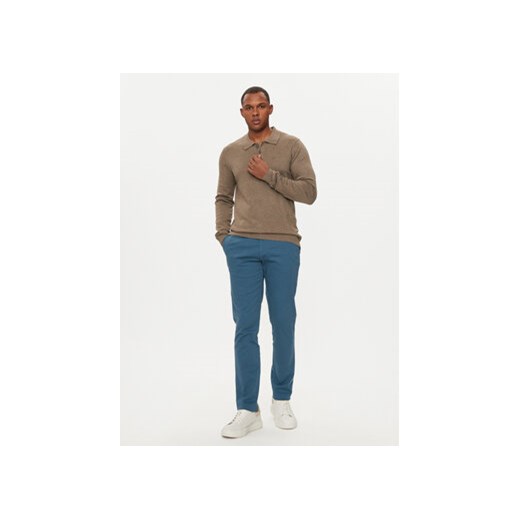 Sisley Chinosy 4AIHSF021 Niebieski Slim Fit Sisley 50 MODIVO