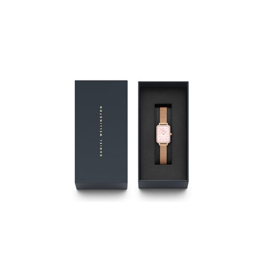 Daniel Wellington Zegarek Quadro Mesh DW00100669 Różowe złoto Daniel Wellington uniwersalny MODIVO