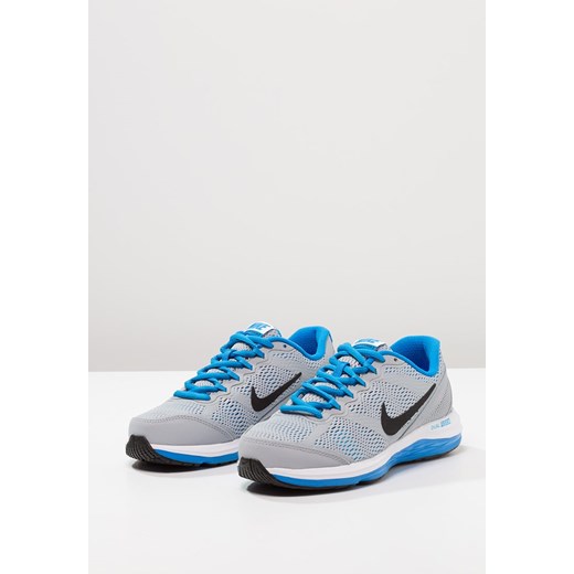 Nike Performance DUAL FUSION RUN 3 Obuwie do biegania Amortyzacja wolf grey/black/white/photo blue zalando niebieski skóra