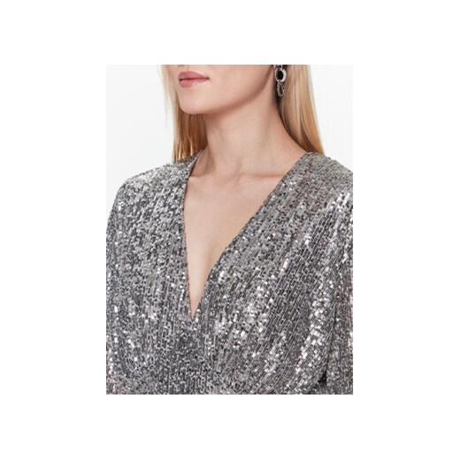 Dixie Sukienka koktajlowa AHGDTCZA Srebrny Regular Fit Dixie M MODIVO