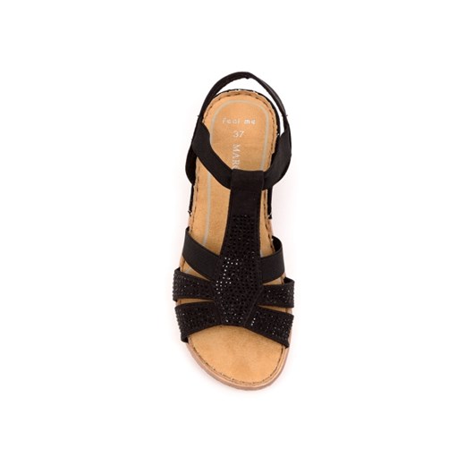 Sandały Marco Tozzi 28801-24 black aligoo brazowy na obcasie