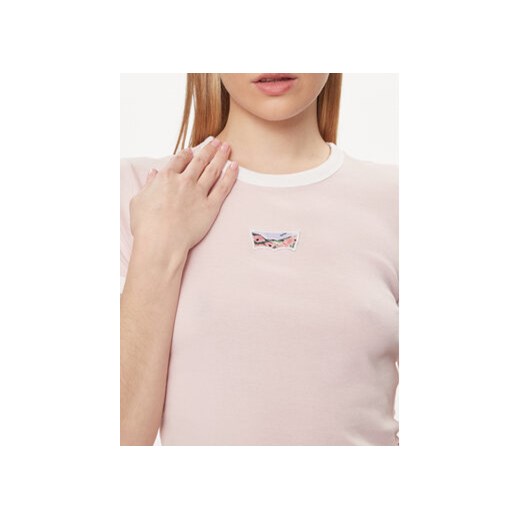 Levi's® T-Shirt Graphic Ringer A3523-0060 Różowy Slim Fit XS MODIVO