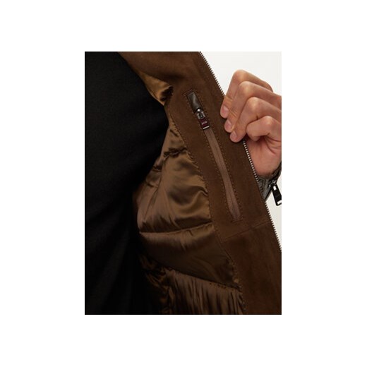 Boss Kurtka skórzana C-Montel 50524458 Brązowy Regular Fit 50 MODIVO