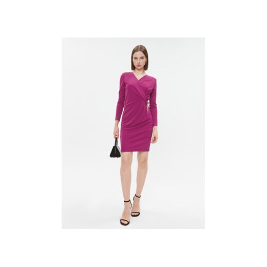 Fracomina Sukienka koktajlowa FQ23WD1007W62601 Różowy Slim Fit Fracomina S MODIVO