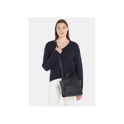 Tommy Hilfiger Torebka Th Feminine Small Tote AW0AW15250 Czarny Tommy Hilfiger uniwersalny MODIVO