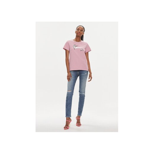 Pinko T-Shirt 100355 A1OC Różowy Regular Fit Pinko S MODIVO