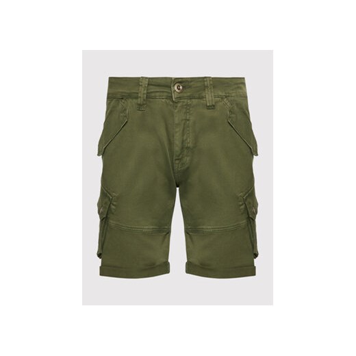 Alpha Industries Szorty materiałowe Combat 116210 Zielony Regular Fit Alpha Industries 36 MODIVO
