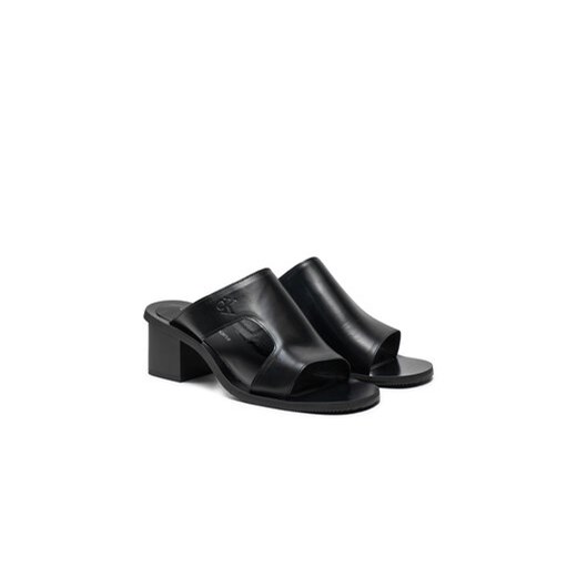 Calvin Klein Jeans Klapki 5 Heel Sandal Lh Mg Mtl YW0YW01500 Czarny 37 MODIVO