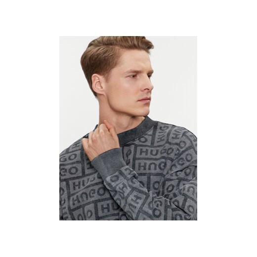 Hugo Bluza Nenry 50510545 Szary Relaxed Fit S MODIVO