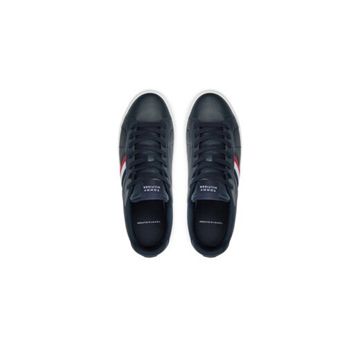 Tommy Hilfiger Sneakersy Icon Court Lth Stripes FM0FM05163 Granatowy Tommy Hilfiger 41 MODIVO
