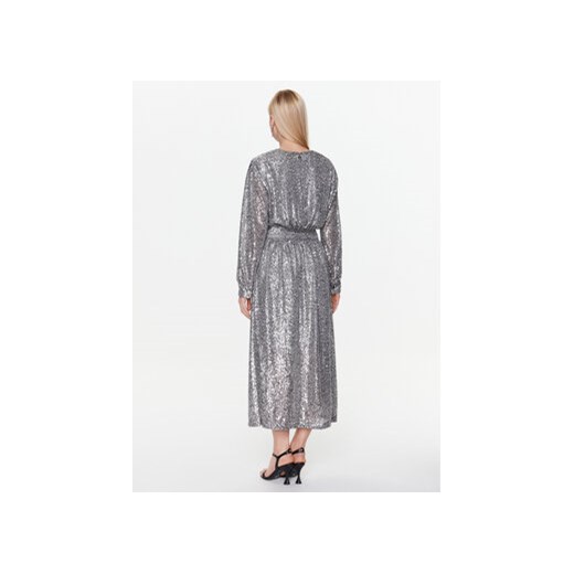 Dixie Sukienka koktajlowa AHGDTCZA Srebrny Regular Fit Dixie M MODIVO