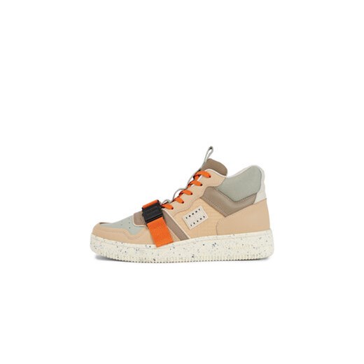 Tommy Jeans Sneakersy Tjm Basket Leather Buckle Mid EM0EM01288 Beżowy Tommy Jeans 44 MODIVO