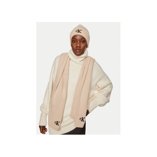 Calvin Klein Czapka Seasonal K60K612653 Beżowy Calvin Klein uniwersalny MODIVO