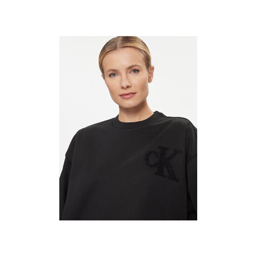 Calvin Klein Jeans Bluza Chenille J20J221729 Czarny Regular Fit M MODIVO