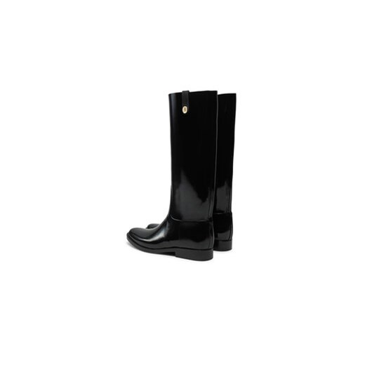 Tommy Hilfiger Kalosze Th Stud Rubber Long Rainboot FW0FW08185 Czarny Tommy Hilfiger 36 MODIVO