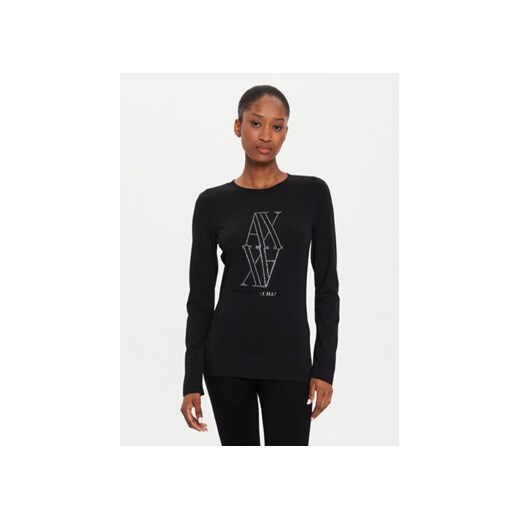 Armani Exchange Bluzka 6DYT05 YJDTZ 1200 Czarny Regular Fit ze sklepu MODIVO w kategorii Bluzki damskie - zdjęcie 177151256