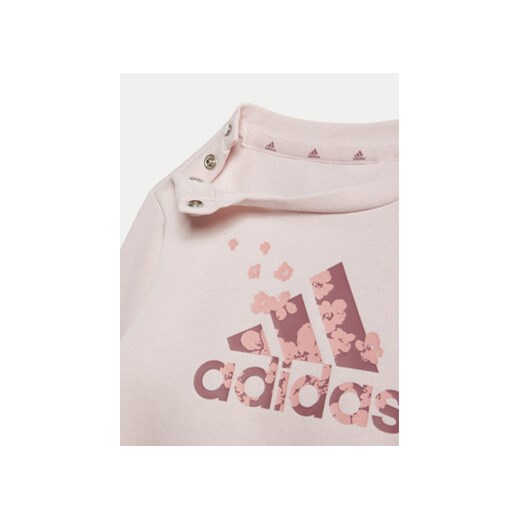 adidas Komplet bluza i legginsy Essentials Allover Print IV7387 Różowy Regular 12_18M MODIVO