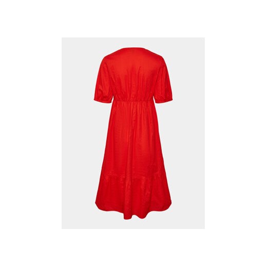 Pieces Sukienka letnia Manon 17147660 Czerwony Regular Fit Pieces XS MODIVO