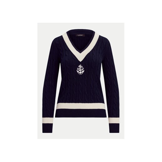 LAUREN RALPH LAUREN Sweter 200957479002 Granatowy Regular Fit XS MODIVO