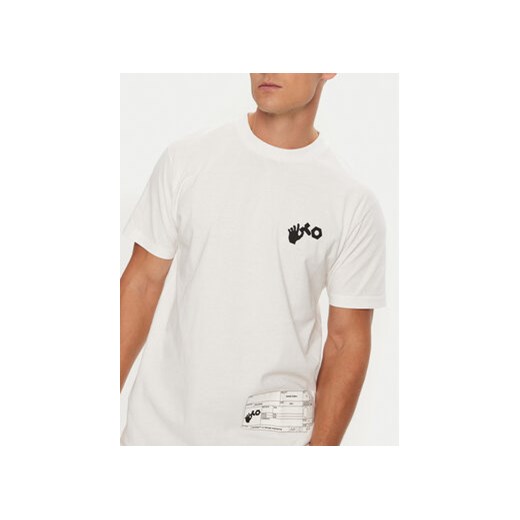 Off-White T-Shirt OMAA027T22JER0010110 Biały Regular Fit M MODIVO