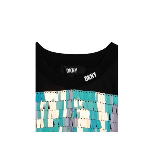 DKNY Bluzka D35S89 S Czarny Regular Fit 12Y MODIVO