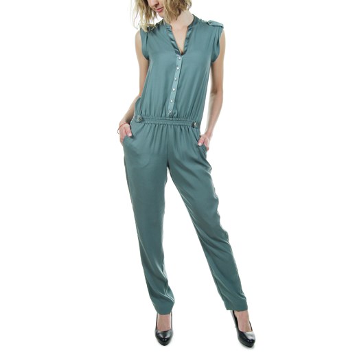 KOMBINEZON TOMMY HILFIGER NICOLE JUMPSUIT SHORT SLEEVE BALSAM GREEN riccardo zielony elegancki