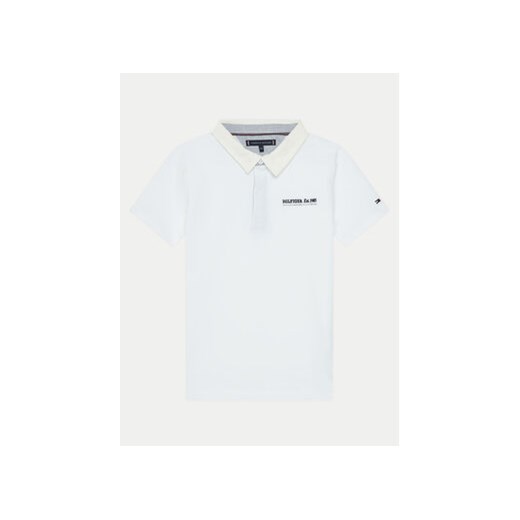 Tommy Hilfiger Polo KB0KB09332 Biały Regular Fit ze sklepu MODIVO w kategorii T-shirty chłopięce - zdjęcie 177161458