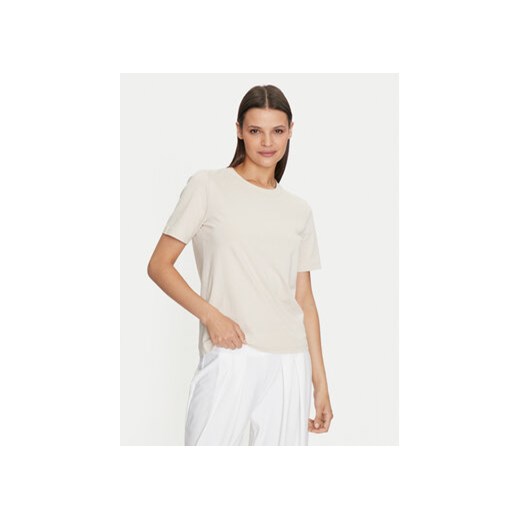Gina Tricot T-Shirt Basic 17937 Beżowy Regular Fit Gina Tricot S MODIVO