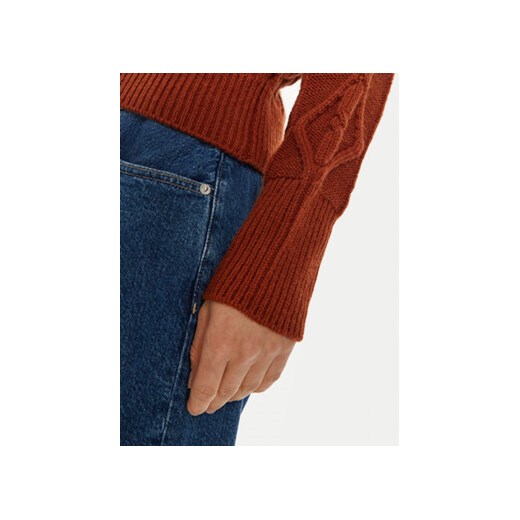 Wrangler Sweter 112356473 Brązowy Regular Fit Wrangler M MODIVO
