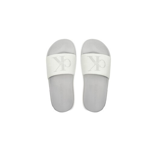 Calvin Klein Jeans Klapki Slide Monogram Co YW0YW00103 Écru 41 MODIVO