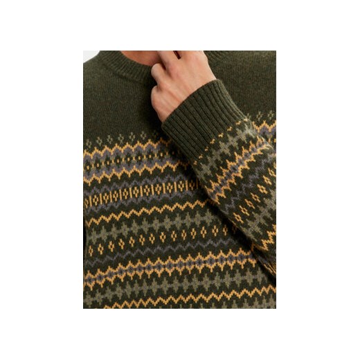 Wrangler Sweter Fairisle 112357294 Zielony Relaxed Fit Wrangler M MODIVO