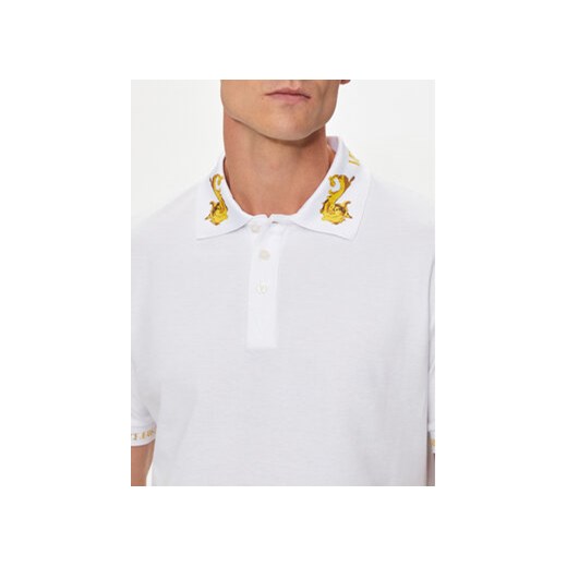 Versace Jeans Couture Polo 76GAGT00 Biały Regular Fit M MODIVO