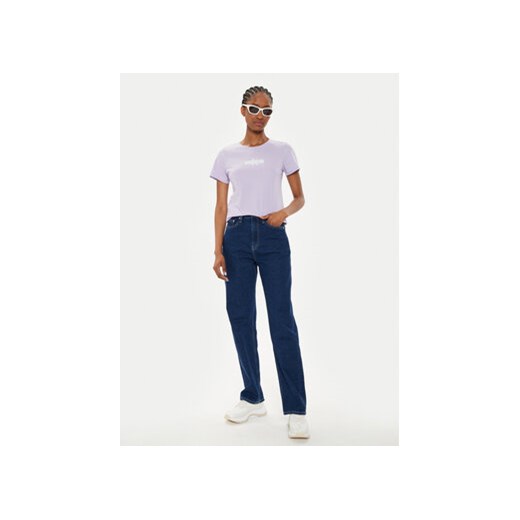 Calvin Klein Jeans T-Shirt Faded Monologo J20J223625 Fioletowy Slim Fit XS MODIVO