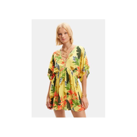 Desigual Sukienka plażowa Tropical Party 24SWMW23 Kolorowy Loose Fit ze sklepu MODIVO w kategorii Odzież plażowa - zdjęcie 177214096